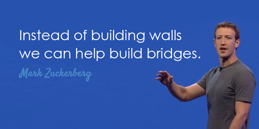Three inspirational quotes by Mark Zuckerberg at Facebook F8 2016