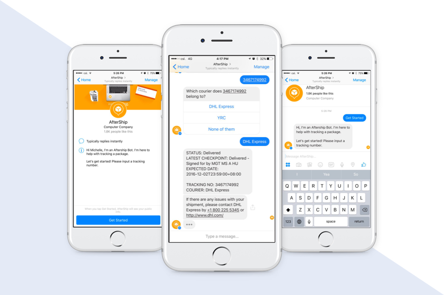 AfterShip's All New Facebook Bot ! 🤖