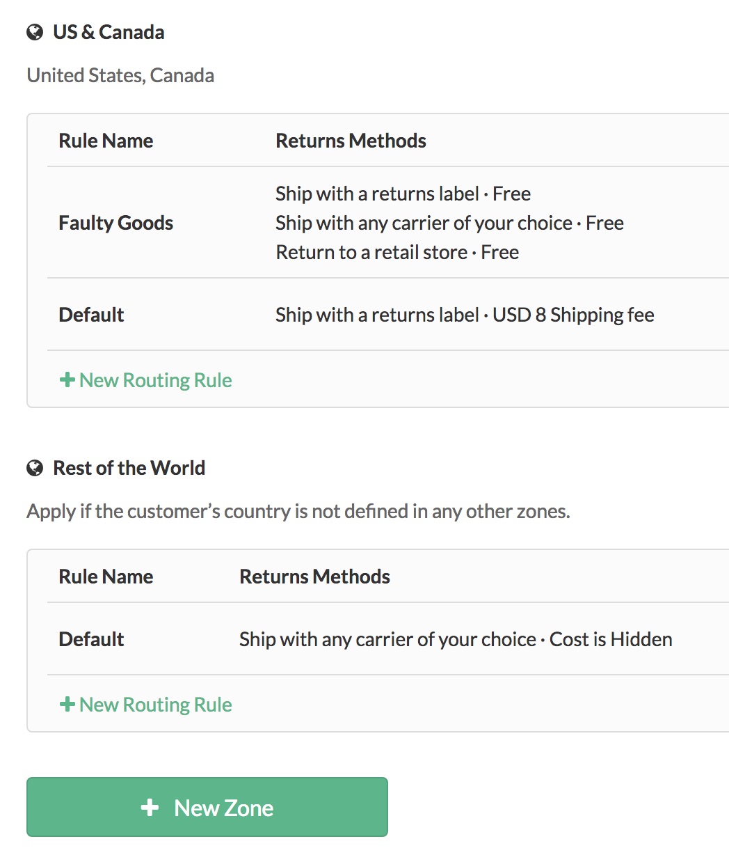 Product Update: Zones and Routing Rules for Returns Center