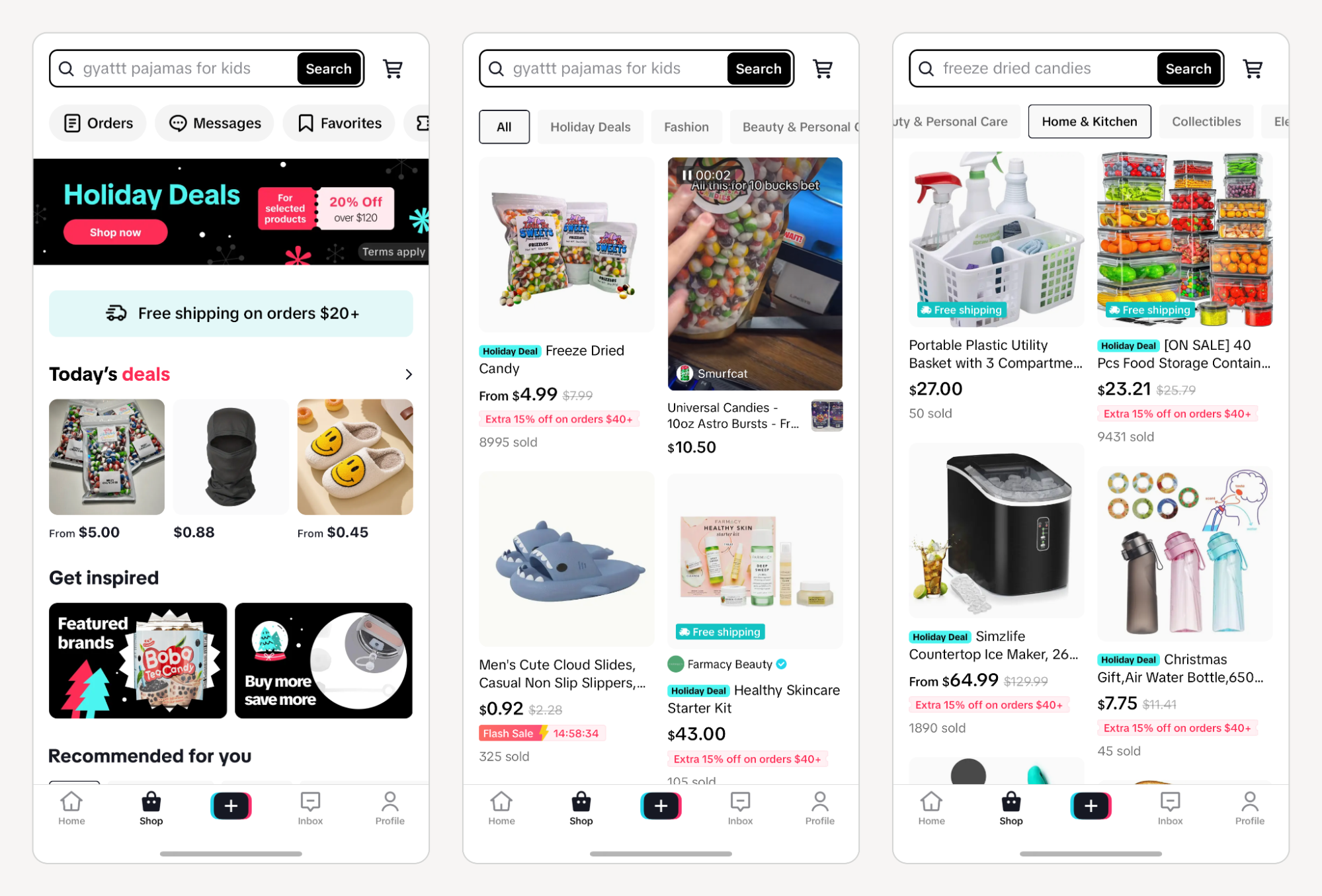 The Shop tab in TikTok lets users browse a marketplace of products