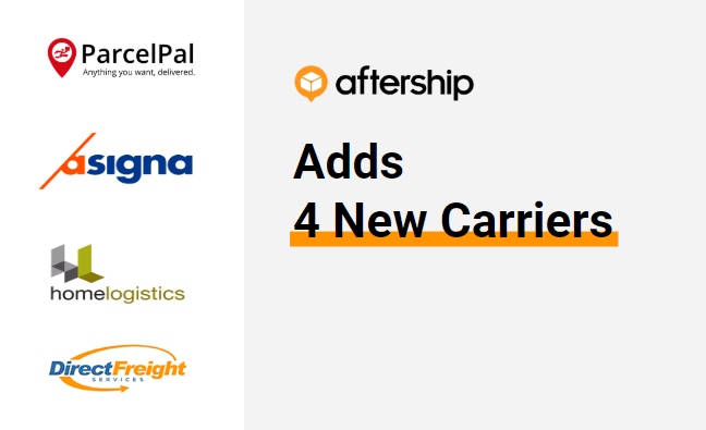AfterShip adds 4 new carriers this week (13 July 2020 to 17 July 2020)