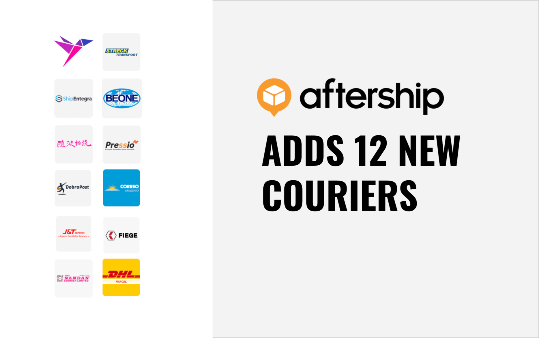 AfterShip adds 12 new couriers this week (15th May 2021 to 30th May 2021)