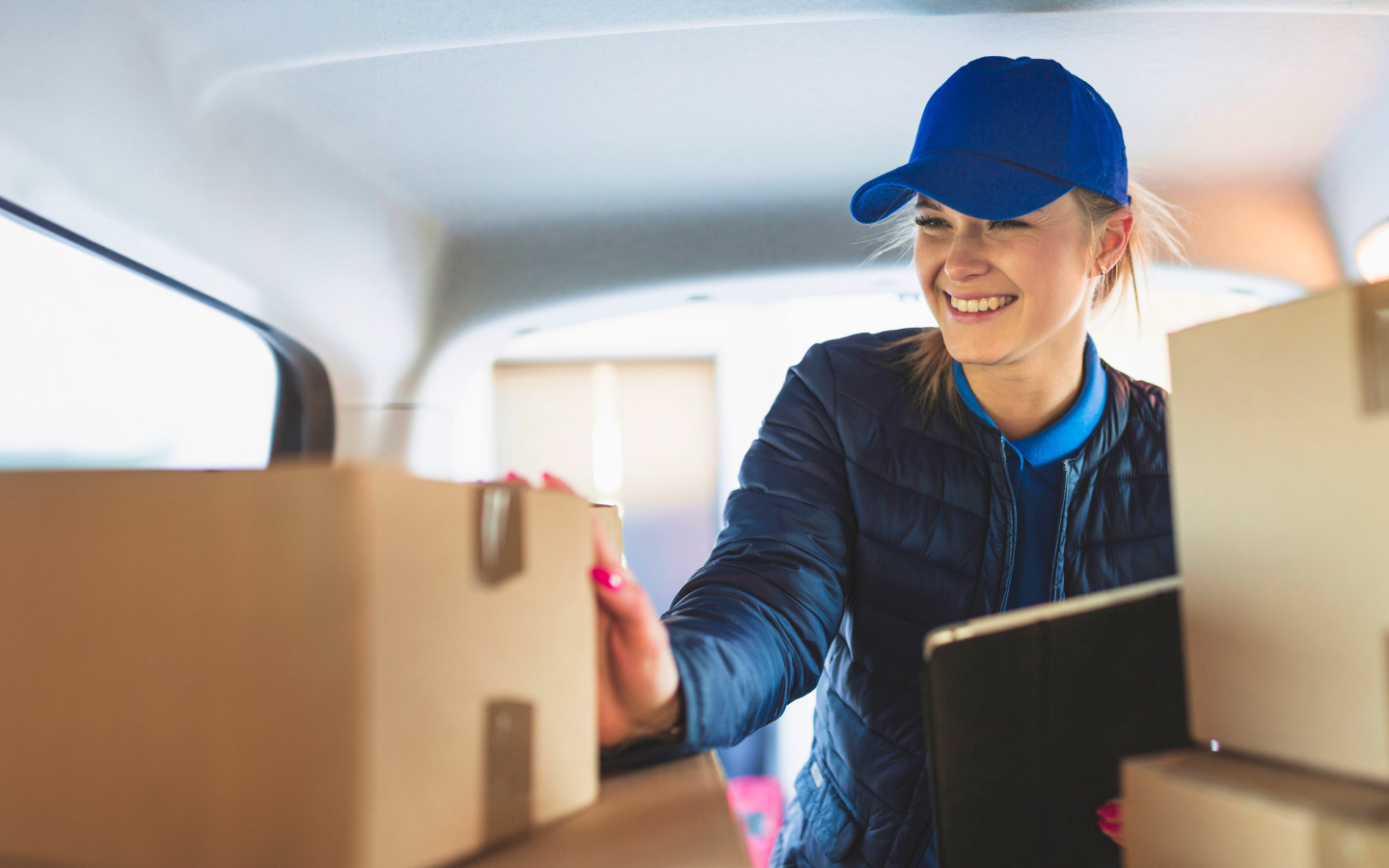 Title image for How to Reduce Post-Purchase Dissonance showing woman shipping boxes with a smile