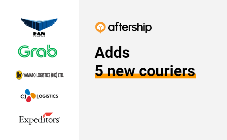 AfterShip adds 5 new couriers this week (10th August 2020 to 14th August 2020)
